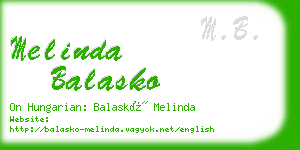 melinda balasko business card